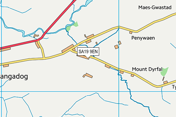 SA19 9EN map - OS VectorMap District (Ordnance Survey)
