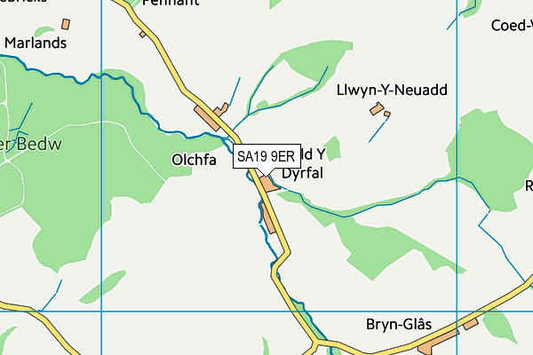 SA19 9ER map - OS VectorMap District (Ordnance Survey)