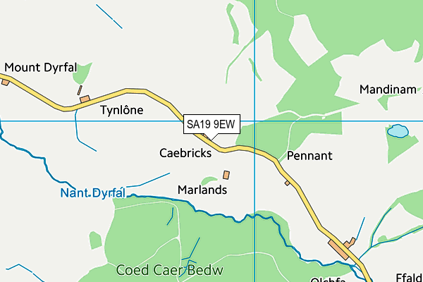 SA19 9EW map - OS VectorMap District (Ordnance Survey)