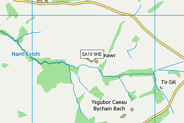 SA19 9HE map - OS VectorMap District (Ordnance Survey)