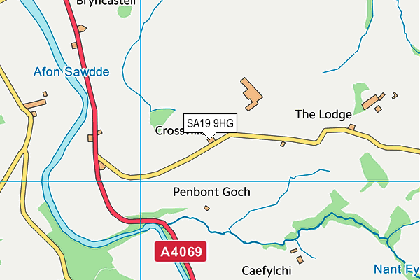 SA19 9HG map - OS VectorMap District (Ordnance Survey)