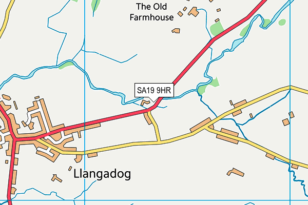 SA19 9HR map - OS VectorMap District (Ordnance Survey)