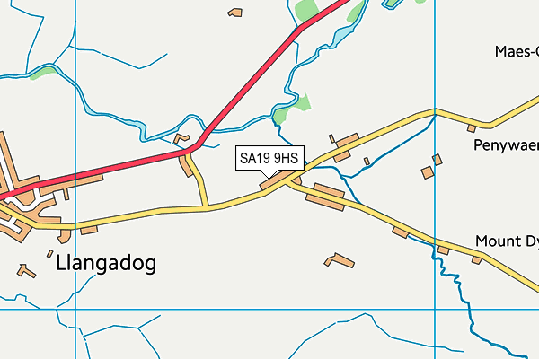 SA19 9HS map - OS VectorMap District (Ordnance Survey)