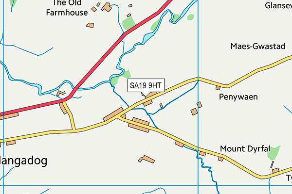 SA19 9HT map - OS VectorMap District (Ordnance Survey)