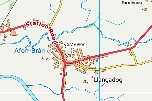 SA19 9HW map - OS VectorMap District (Ordnance Survey)