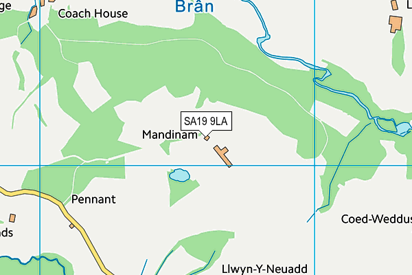 SA19 9LA map - OS VectorMap District (Ordnance Survey)