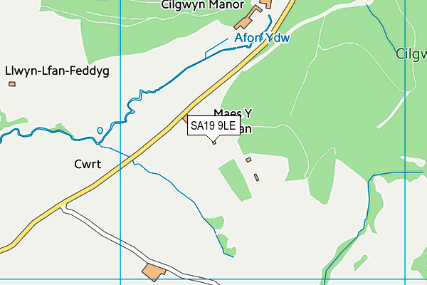 SA19 9LE map - OS VectorMap District (Ordnance Survey)