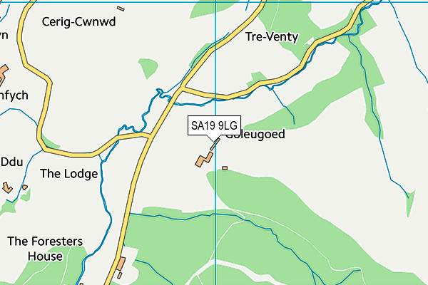 SA19 9LG map - OS VectorMap District (Ordnance Survey)