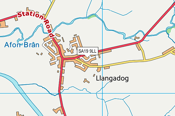 SA19 9LL map - OS VectorMap District (Ordnance Survey)