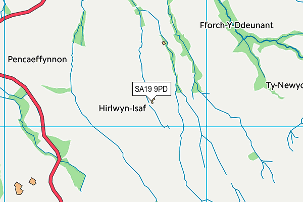 SA19 9PD map - OS VectorMap District (Ordnance Survey)