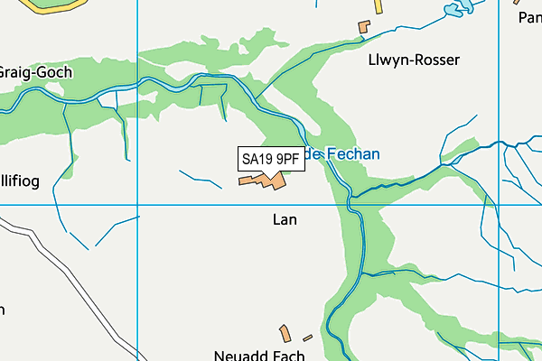 SA19 9PF map - OS VectorMap District (Ordnance Survey)