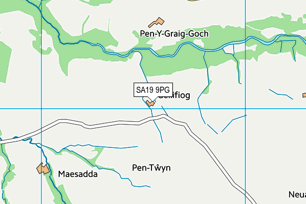 SA19 9PG map - OS VectorMap District (Ordnance Survey)