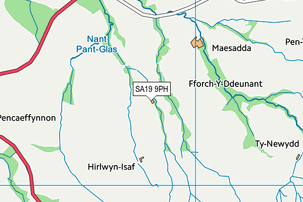 SA19 9PH map - OS VectorMap District (Ordnance Survey)