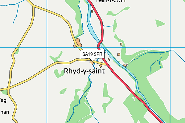 SA19 9PR map - OS VectorMap District (Ordnance Survey)