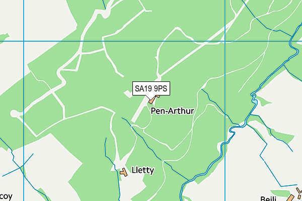 SA19 9PS map - OS VectorMap District (Ordnance Survey)