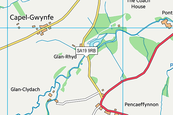 SA19 9RB map - OS VectorMap District (Ordnance Survey)