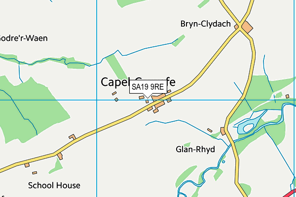 SA19 9RE map - OS VectorMap District (Ordnance Survey)