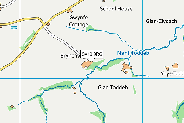 SA19 9RG map - OS VectorMap District (Ordnance Survey)