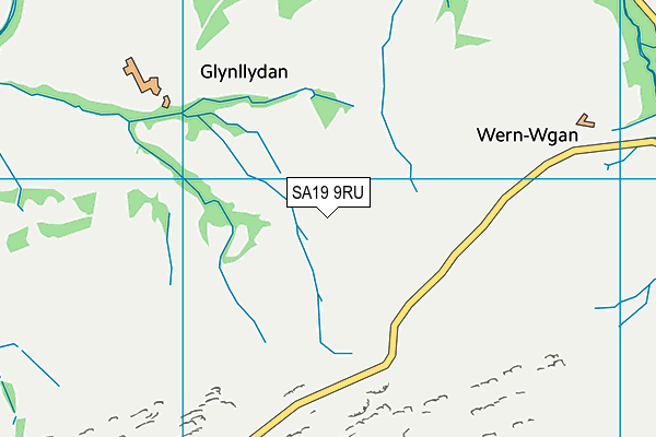 SA19 9RU map - OS VectorMap District (Ordnance Survey)