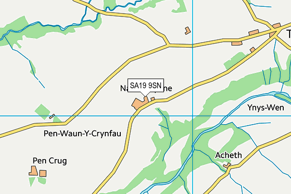 SA19 9SN map - OS VectorMap District (Ordnance Survey)