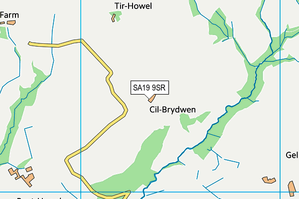 SA19 9SR map - OS VectorMap District (Ordnance Survey)