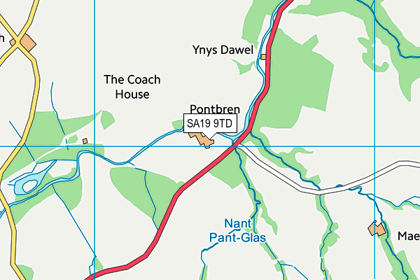 SA19 9TD map - OS VectorMap District (Ordnance Survey)