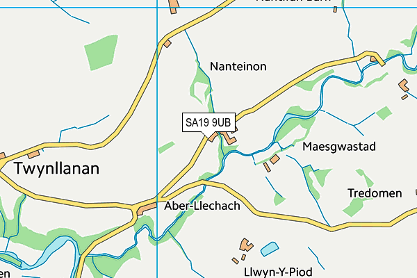 SA19 9UB map - OS VectorMap District (Ordnance Survey)