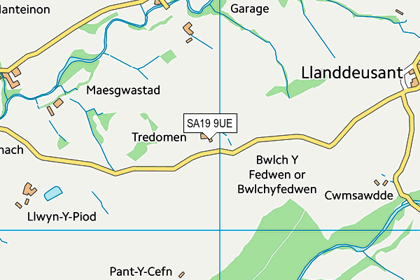 SA19 9UE map - OS VectorMap District (Ordnance Survey)