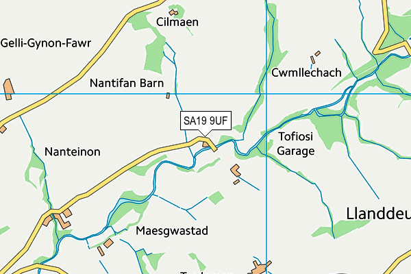 SA19 9UF map - OS VectorMap District (Ordnance Survey)