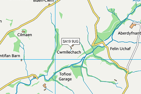 SA19 9UG map - OS VectorMap District (Ordnance Survey)