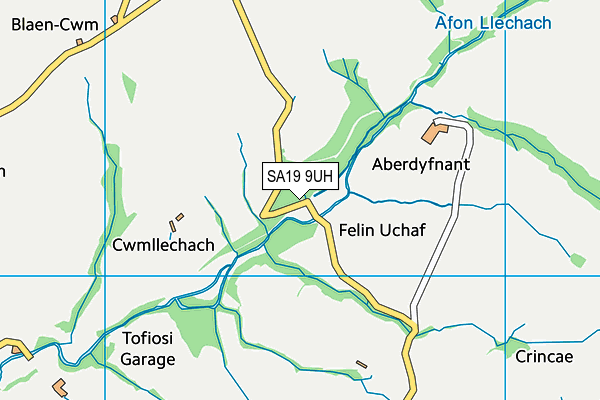 SA19 9UH map - OS VectorMap District (Ordnance Survey)