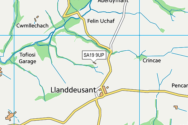 SA19 9UP map - OS VectorMap District (Ordnance Survey)