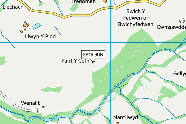 SA19 9UR map - OS VectorMap District (Ordnance Survey)