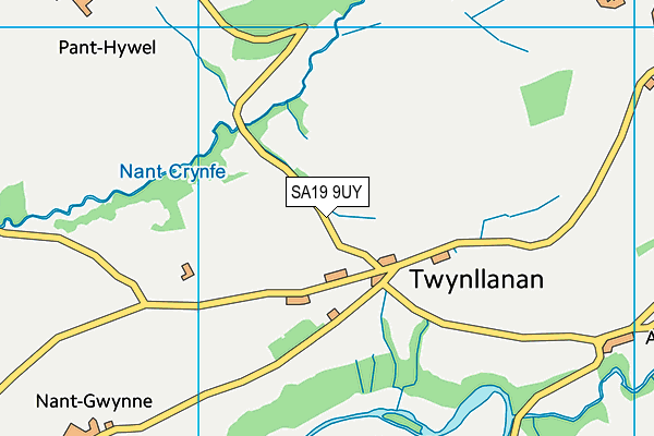 SA19 9UY map - OS VectorMap District (Ordnance Survey)