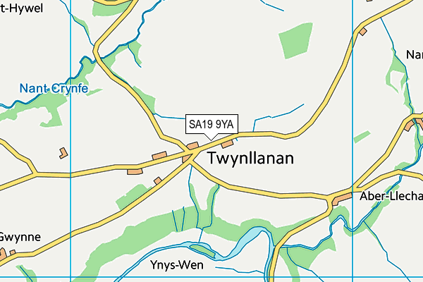 SA19 9YA map - OS VectorMap District (Ordnance Survey)