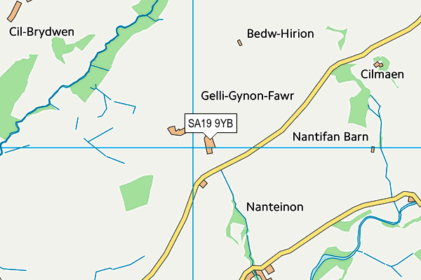 SA19 9YB map - OS VectorMap District (Ordnance Survey)