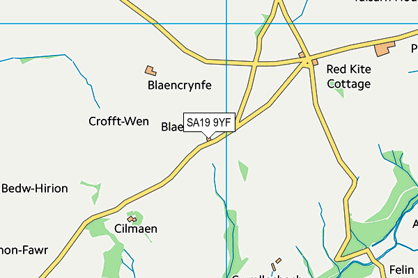 SA19 9YF map - OS VectorMap District (Ordnance Survey)