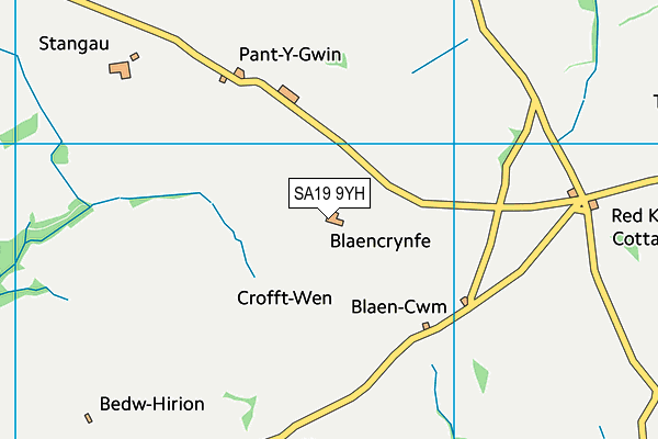 SA19 9YH map - OS VectorMap District (Ordnance Survey)