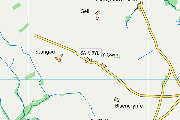 SA19 9YL map - OS VectorMap District (Ordnance Survey)