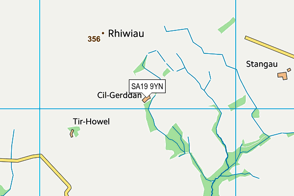 SA19 9YN map - OS VectorMap District (Ordnance Survey)