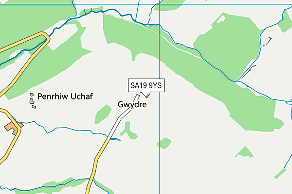 SA19 9YS map - OS VectorMap District (Ordnance Survey)