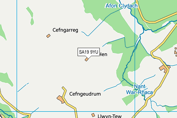 SA19 9YU map - OS VectorMap District (Ordnance Survey)