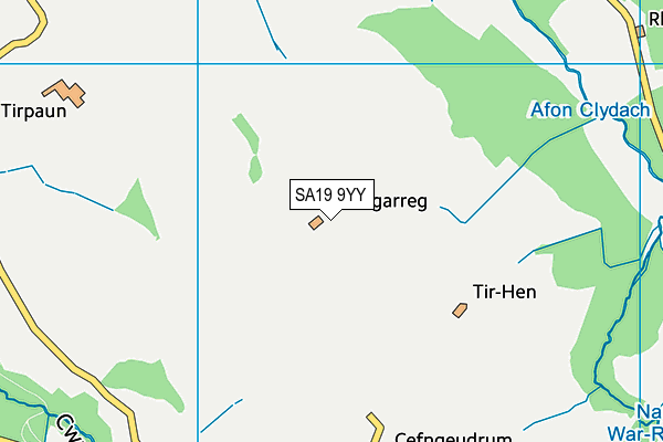 SA19 9YY map - OS VectorMap District (Ordnance Survey)