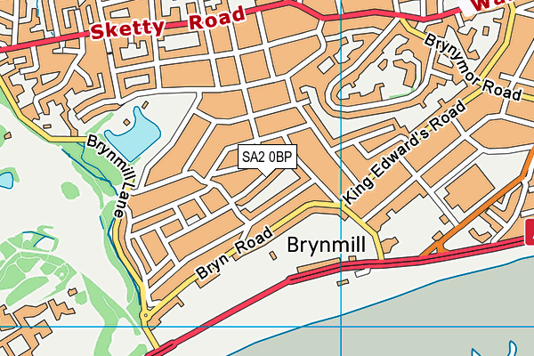 Y.G.G. Bryn-Y-Mor map (SA2 0BP) - OS VectorMap District (Ordnance Survey)