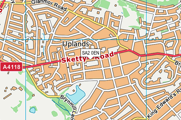 SA2 0EN map - OS VectorMap District (Ordnance Survey)