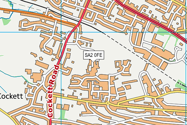 SA2 0FE map - OS VectorMap District (Ordnance Survey)