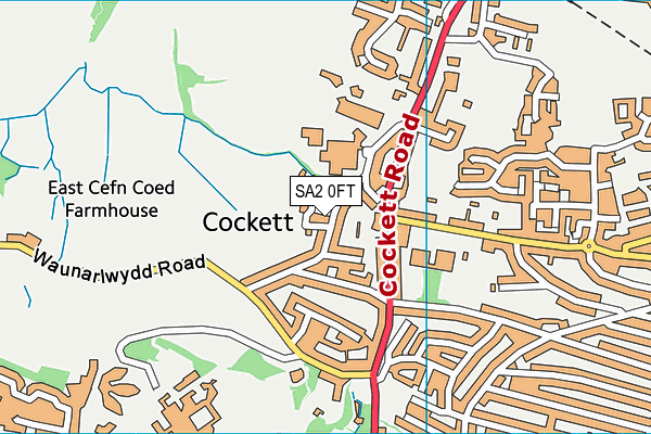 SA2 0FT map - OS VectorMap District (Ordnance Survey)