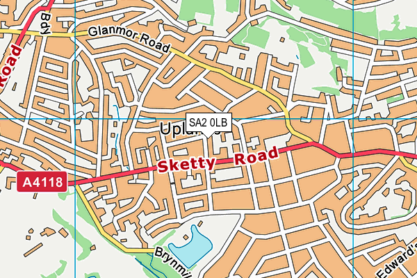 SA2 0LB map - OS VectorMap District (Ordnance Survey)