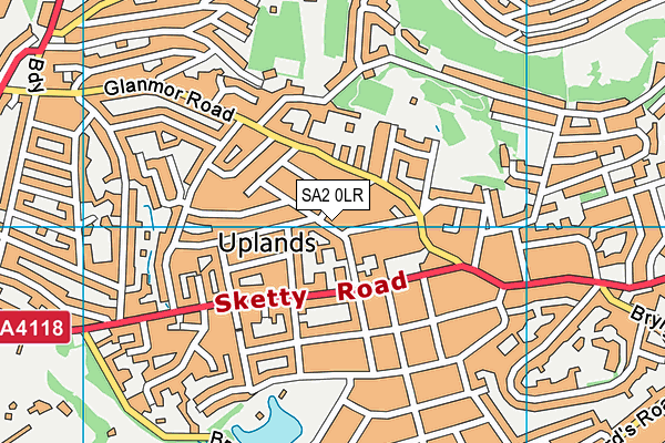 SA2 0LR map - OS VectorMap District (Ordnance Survey)