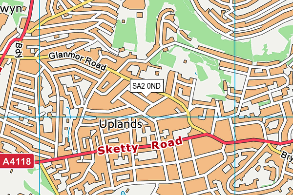 SA2 0ND map - OS VectorMap District (Ordnance Survey)